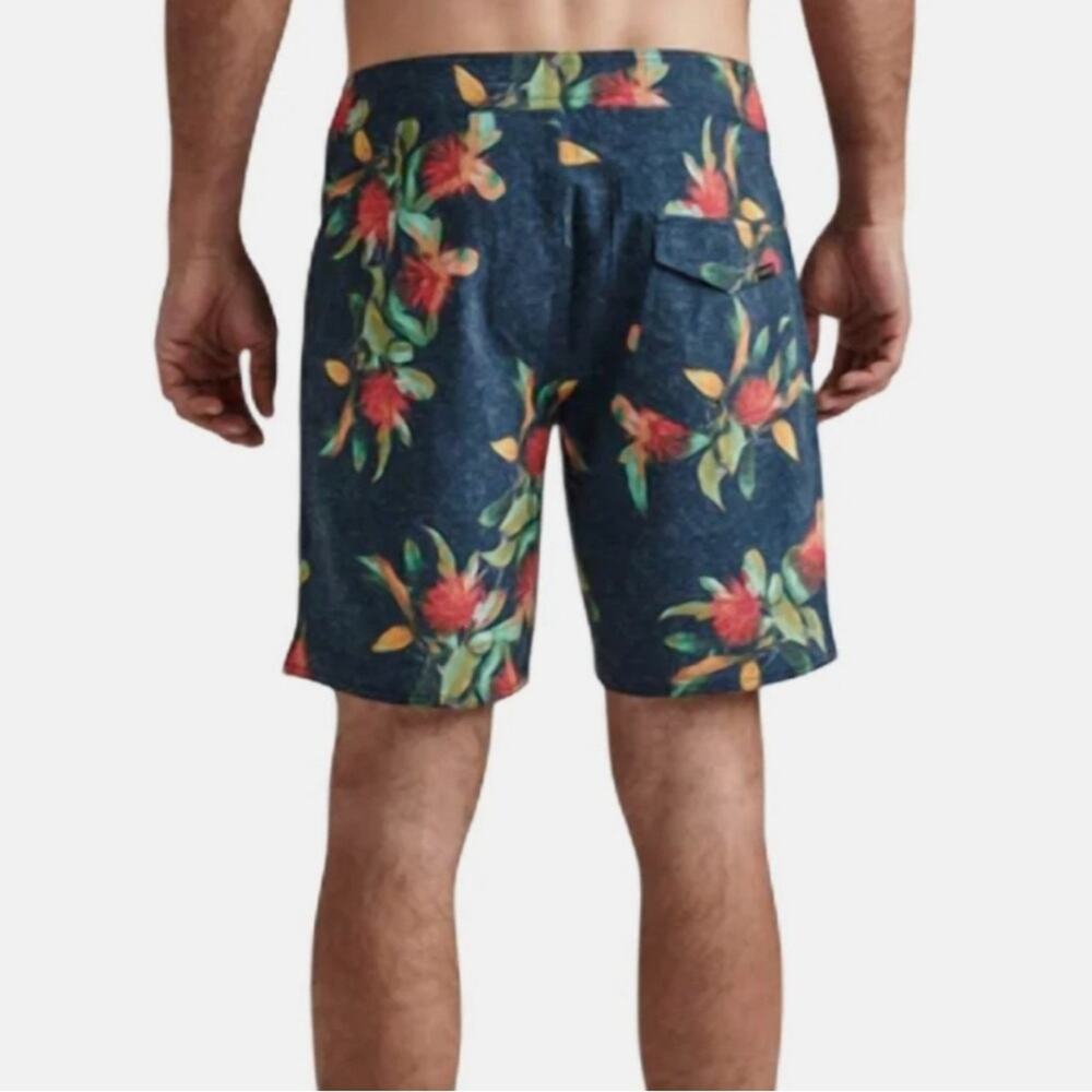 NEW Roark Passage La Selva 18" Men's Boardshorts Floral Heathered Navy Blue 32” - Picture 3 of 13